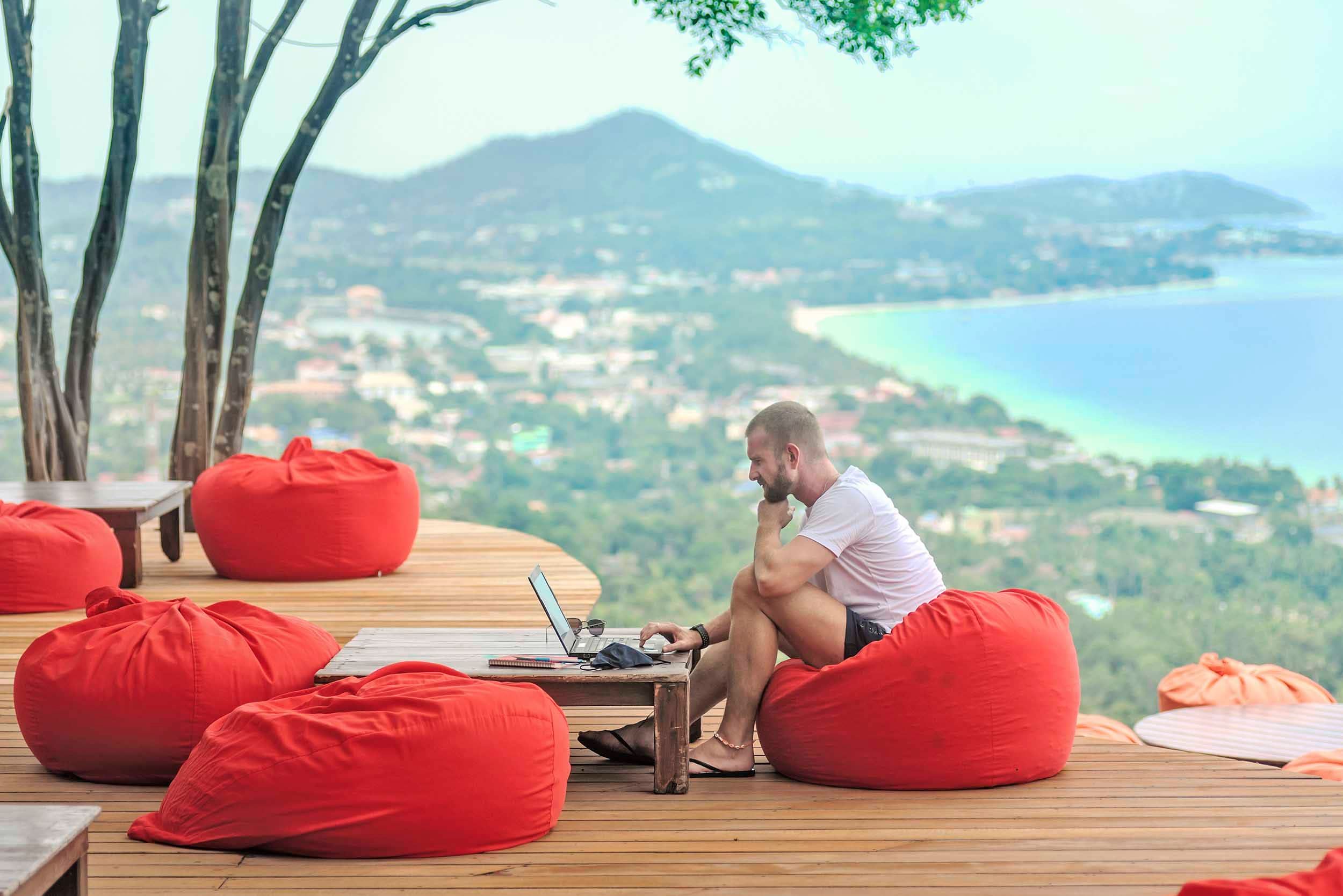 hybrid work from resort